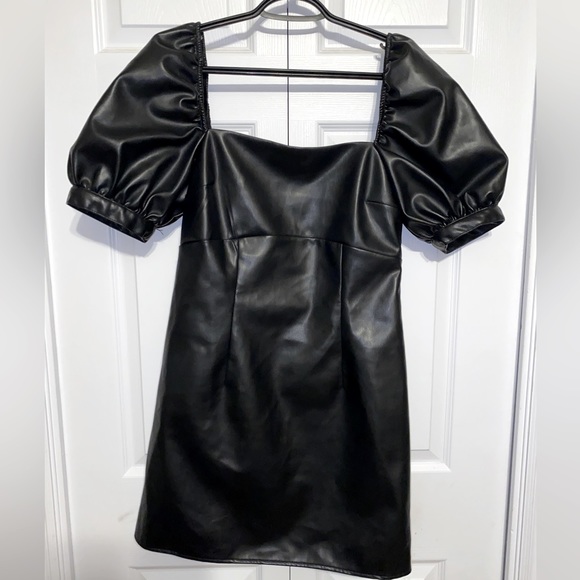 Faux Leather Dress - Picture 2 of 5